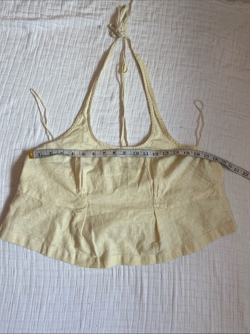 FREE PEOPLE Cream Scoop-Neck Linen Camisole - Picture 5 of 8